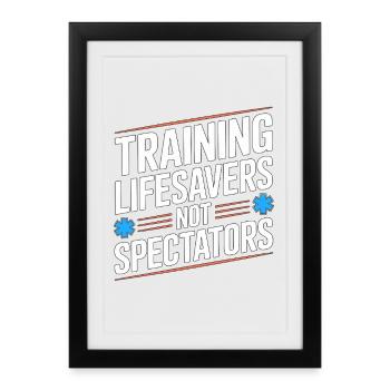 Paramedic Training Lifesavers Emergency Services - Framed poster (27 × 37 cm) - black - Front