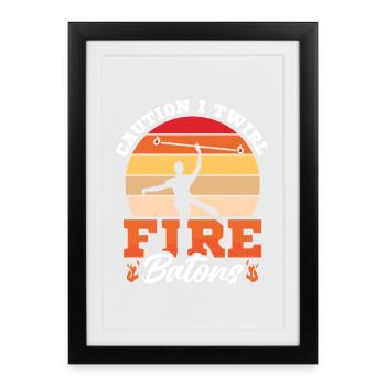 Danseuse de l’école de danse Vortex Dance - Affiche encadrée (27 × 37 cm) - noir - Devant