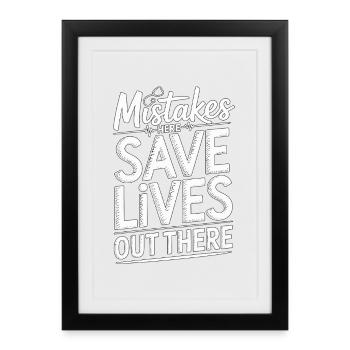 Paramedic Mistakes Here Save Lives Emergency Care - Framed poster (27 × 37 cm) - black - Front