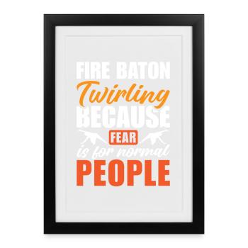 Dancing Vortex Dance School Fire Stick Dancer - Framed poster (27 × 37 cm) - black - Front
