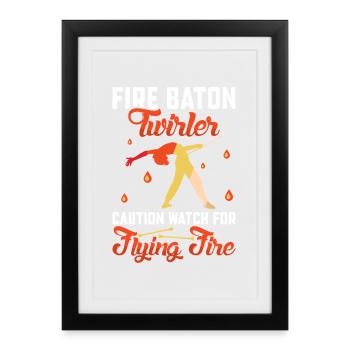 Danseuse de l’école de danse Vortex Dance - Affiche encadrée (27 × 37 cm) - noir - Devant