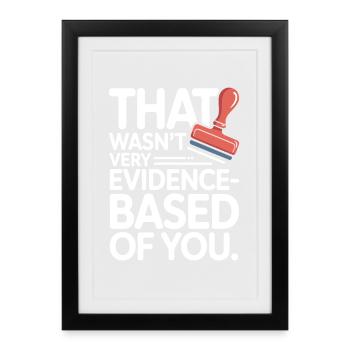Ce n’était pas un docteur nerd de laboratoire de médecine basé sur des preuves - Affiche encadrée (27 × 37 cm) - noir - Devant