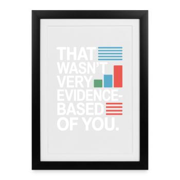 Ce n’était pas un docteur nerd de laboratoire de médecine basé sur des preuves - Affiche encadrée (27 × 37 cm) - noir - Devant