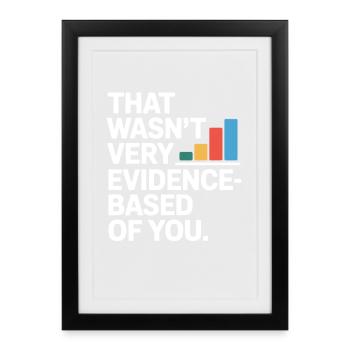 That Wasn't Evidence-Based Medicine Lab Nerd Doctor - Framed poster (27 × 37 cm) - black - Front