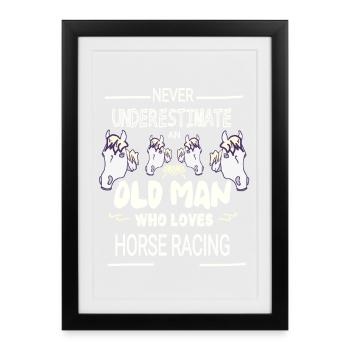 Le Norvégien dit pas de cheval drôle coquin - Affiche encadrée (27 × 37 cm) - noir - Devant