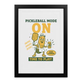 Mode Pickleball sur l’amour drôle des joueurs de pickleball - Affiche encadrée (27 × 37 cm) - noir - Devant