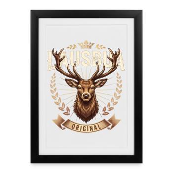 Boys Lausbua Shirt Kids Traditional Shirt Men - Framed poster (27 × 37 cm) - black - Front