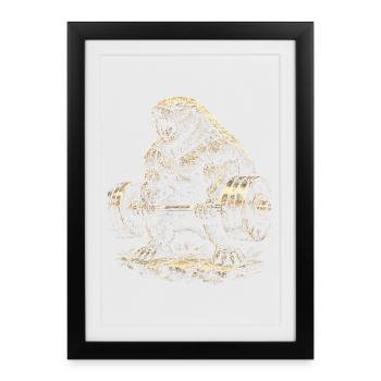 Honey Badger Honey Badger Animal - Framed poster (27 × 37 cm) - black - Front