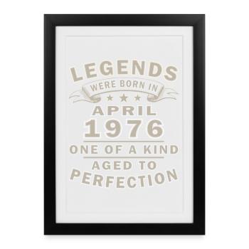Birthday present April 1976 - Framed poster (27 × 37 cm) - black - Front