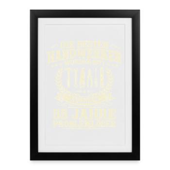 Bester Handwerker seit 1971 – 55. Geburtstag - Gerahmtes Poster (27 × 37 cm) - Schwarz - Vorne