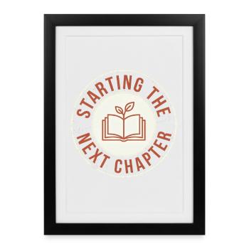 Lire des livres pour de nouveaux départs et l’auto-guérison - Affiche encadrée (27 × 37 cm) - noir - Devant