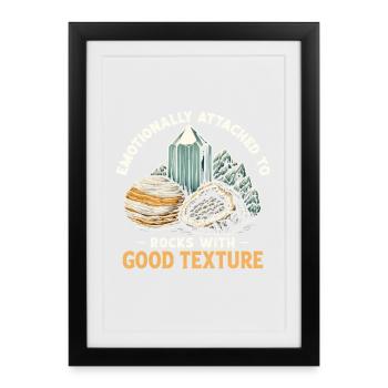 Stones with Structure | Geology Minerals - Framed poster (27 × 37 cm) - black - Front