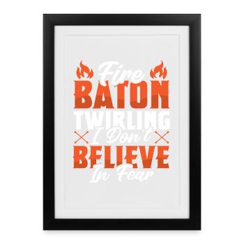 Dancing Vortex Dance School Fire Stick Dancer - Framed poster (27 × 37 cm) - black - Front