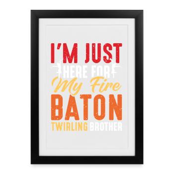 Dancing Vortex Dance School Fire Stick Dancer - Framed poster (27 × 37 cm) - black - Front