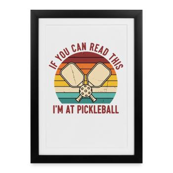 Joueur drôle de pickleball Je suis au terrain de pickleball - Affiche encadrée (27 × 37 cm) - noir - Devant