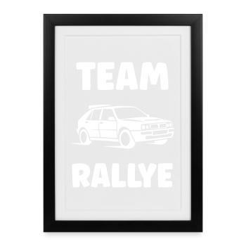rallye - Affiche encadrée (27 × 37 cm) - noir - Devant