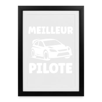 rallye - Affiche encadrée (27 × 37 cm) - noir - Devant