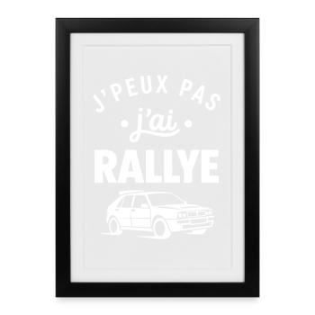rallye - Affiche encadrée (27 × 37 cm) - noir - Devant
