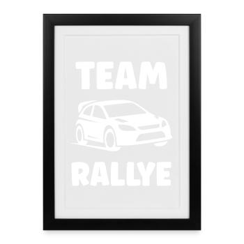rallye - Affiche encadrée (27 × 37 cm) - noir - Devant