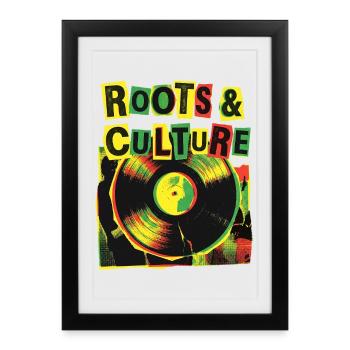 Roots And Culture Reggae - Framed poster (27 × 37 cm) - black - Front