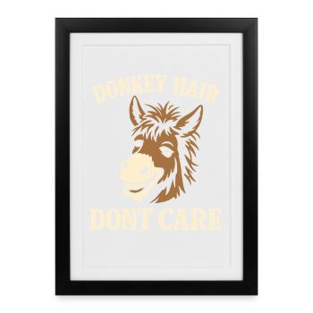 Esel-liebhaber Esel Lustiger Esel Bauernhoftier - Gerahmtes Poster (27 × 37 cm) - Schwarz - Vorne