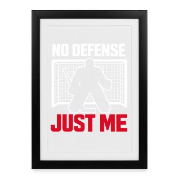 Gardien de but de hockey Cadeau de but Vie de gardien de hockey - Affiche encadrée (27 × 37 cm) - noir - Devant