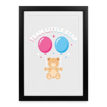 Team Boots Or Bows Western : révélation du design - Affiche encadrée (27 × 37 cm) - noir - Devant