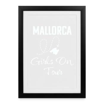 Mallorca, Girls on Tour - Framed poster (27 × 37 cm) - black - Front