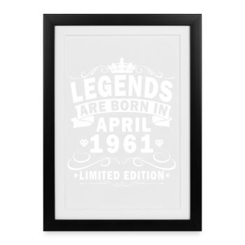 Anniversaire avril 1961 Épopée légendaire - Affiche encadrée (27 × 37 cm) - noir - Devant