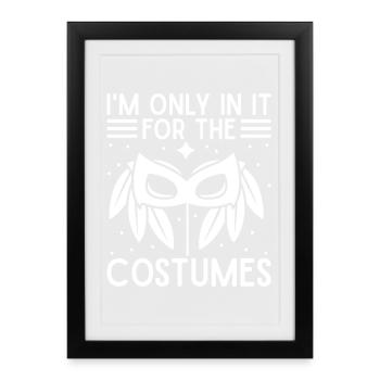 Théâtre Je suis seulement là pour les costumes comédie musicale - Affiche encadrée (27 × 37 cm) - noir - Devant
