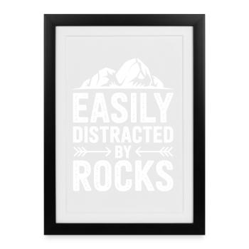 Stones Sayings Stones Funny Stones Gift - Framed poster (27 × 37 cm) - black - Front