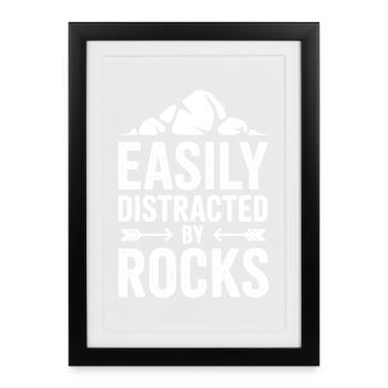 Stones Sayings Stones Funny Stones Gift - Framed poster (27 × 37 cm) - black - Front