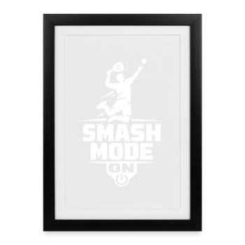 Le padel écrase la mode sur le style professionnel - Affiche encadrée (27 × 37 cm) - noir - Devant