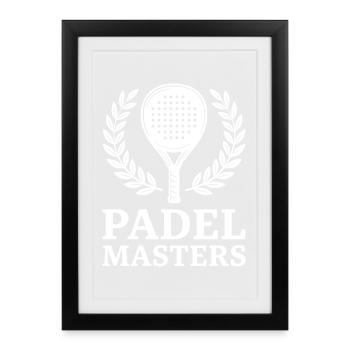 Padel Masters Professional Sports Look - Framed poster (27 × 37 cm) - black - Front