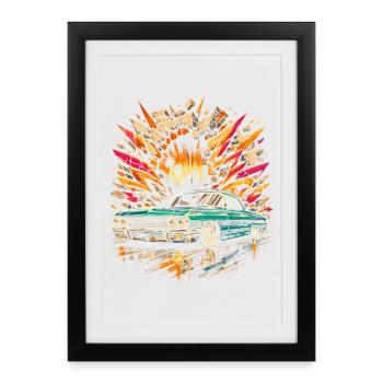 Lowrider Auto - Affiche encadrée (27 × 37 cm) - noir - Devant