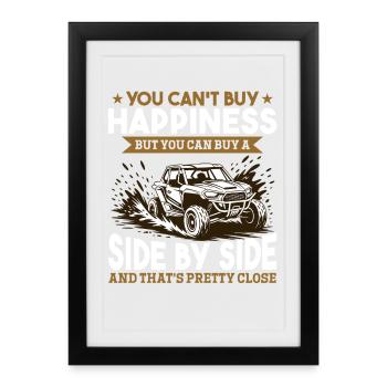 UTV Tout-Terrain Boy Men 4 Wheels Side by Side - Affiche encadrée (27 × 37 cm) - noir - Devant