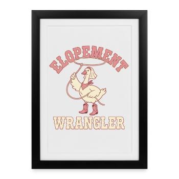 Elopement Goose Western Design - Affiche encadrée (27 × 37 cm) - noir - Devant