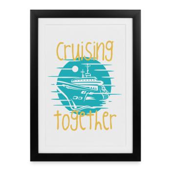 Graphique du bateau de croisière ensemble - Affiche encadrée (27 × 37 cm) - noir - Devant