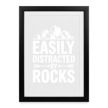 Stones Sayings Stones Funny Stones Gift - Framed poster (27 × 37 cm) - black - Front