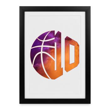 NUMBER 10 BASKETBALL 10TH BIRTHDAY - Framed poster (27 × 37 cm) - black - Front