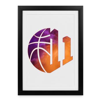 NUMBER 11 BASKETBALL 11TH BIRTHDAY - Framed poster (27 × 37 cm) - black - Front