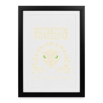 Bazyliszek Schau auf dein eigenes Risiko - Gerahmtes Poster (27 × 37 cm) - Schwarz - Vorne