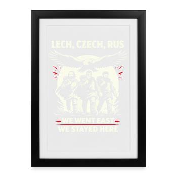 Lech Tchèque Rus' Origines slaves Légende - Affiche encadrée (27 × 37 cm) - noir - Devant