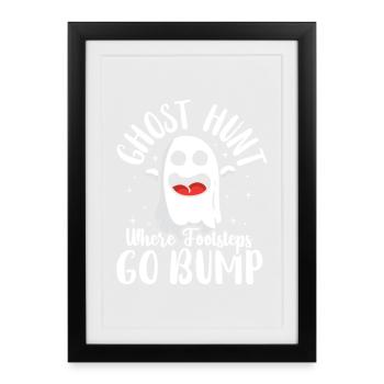Ghost Hunter Halloween English Saying - Framed poster (27 × 37 cm) - black - Front