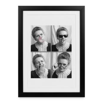 Marie Curie Photo Strips - Framed poster (27 × 37 cm) - black - Front