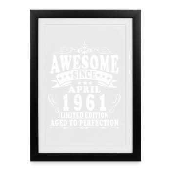 Anniversaire avril 1961 Épopée légendaire - Affiche encadrée (27 × 37 cm) - noir - Devant