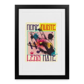 Music Graffiti - Framed poster (27 × 37 cm) - black - Front