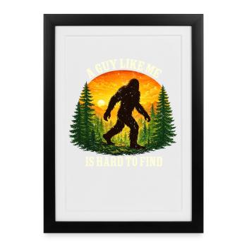 Bigfoot Sasquatch Yeti Cryptid Creatures Big Foot - Framed poster (27 × 37 cm) - black - Front