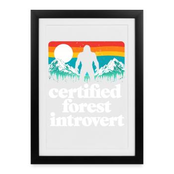 Bigfoot Sasquatch Yeti Cryptid Creatures Big Foot - Framed poster (27 × 37 cm) - black - Front