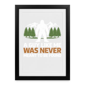 Bigfoot Sasquatch Yeti Cryptid Creatures Big Foot - Framed poster (27 × 37 cm) - black - Front